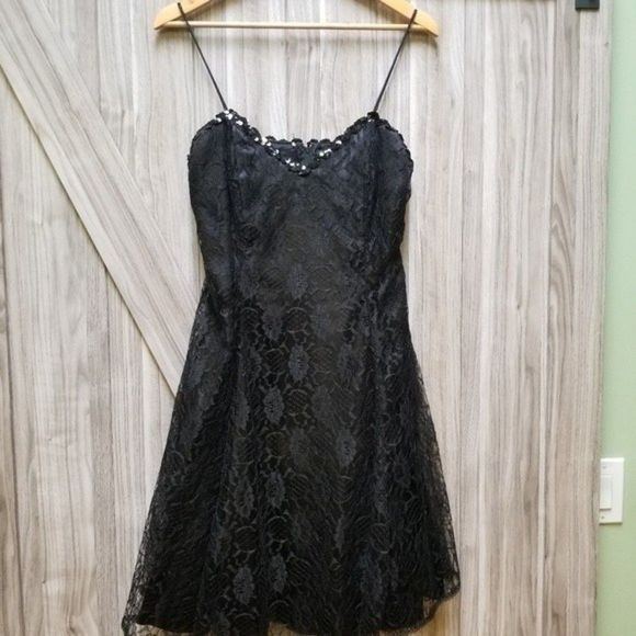 Gunne Sax Vintage 1970's Lace Prom Dress - Picture 1 of 13